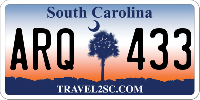 SC license plate ARQ433