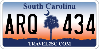 SC license plate ARQ434
