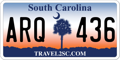 SC license plate ARQ436