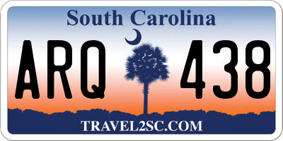 SC license plate ARQ438