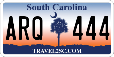 SC license plate ARQ444