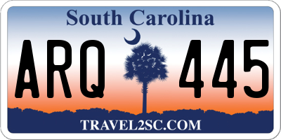 SC license plate ARQ445