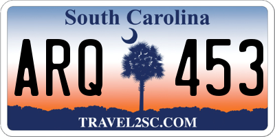SC license plate ARQ453