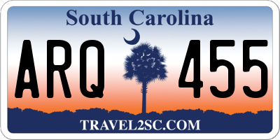 SC license plate ARQ455