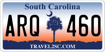 SC license plate ARQ460