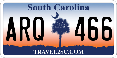 SC license plate ARQ466