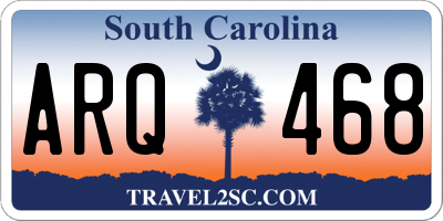 SC license plate ARQ468