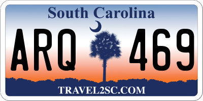 SC license plate ARQ469