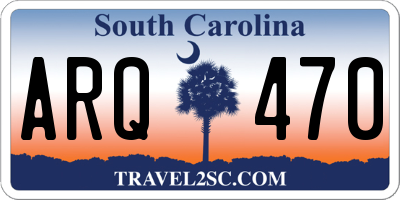 SC license plate ARQ470