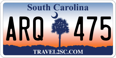 SC license plate ARQ475