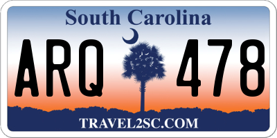 SC license plate ARQ478