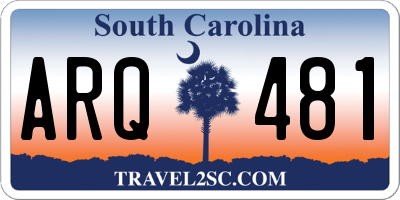 SC license plate ARQ481