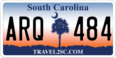 SC license plate ARQ484
