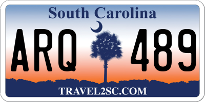 SC license plate ARQ489
