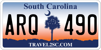 SC license plate ARQ490