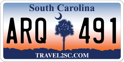 SC license plate ARQ491