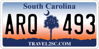 SC license plate ARQ493