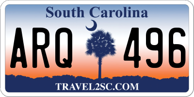 SC license plate ARQ496
