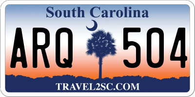 SC license plate ARQ504