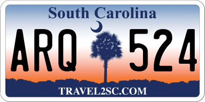 SC license plate ARQ524