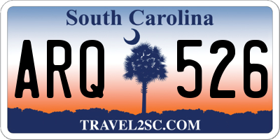 SC license plate ARQ526