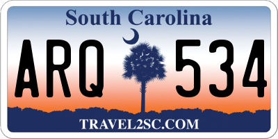 SC license plate ARQ534