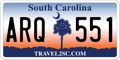 SC license plate ARQ551