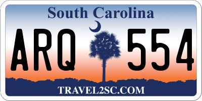 SC license plate ARQ554