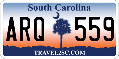 SC license plate ARQ559