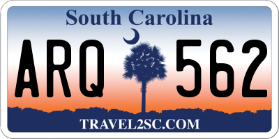 SC license plate ARQ562