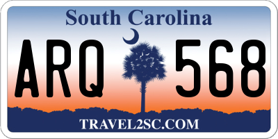 SC license plate ARQ568
