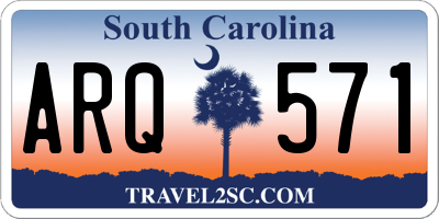 SC license plate ARQ571