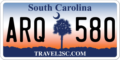 SC license plate ARQ580