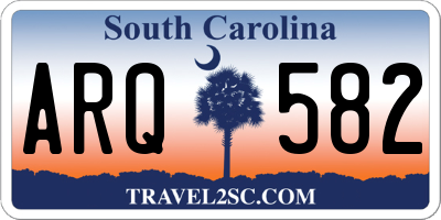 SC license plate ARQ582