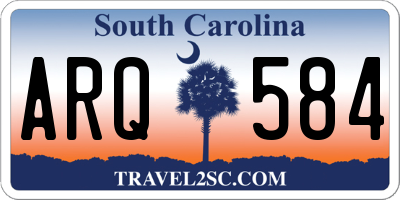SC license plate ARQ584
