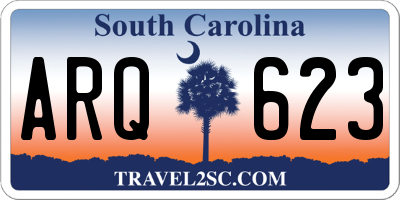 SC license plate ARQ623