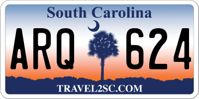 SC license plate ARQ624