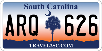 SC license plate ARQ626