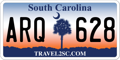 SC license plate ARQ628