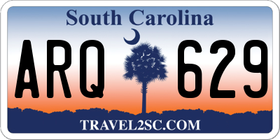 SC license plate ARQ629