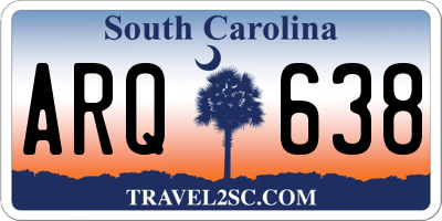 SC license plate ARQ638