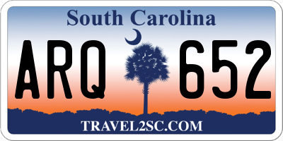 SC license plate ARQ652