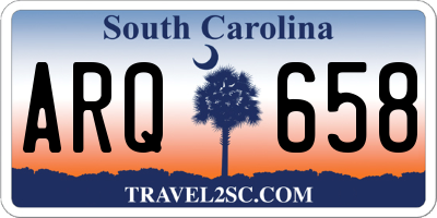 SC license plate ARQ658
