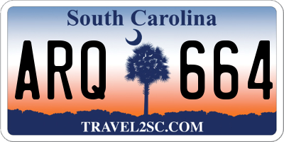 SC license plate ARQ664