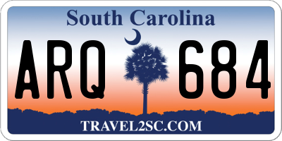 SC license plate ARQ684