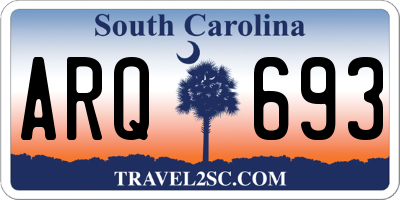 SC license plate ARQ693
