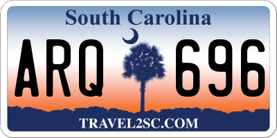 SC license plate ARQ696