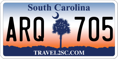 SC license plate ARQ705