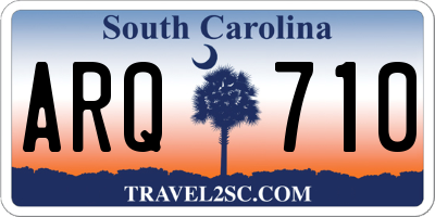 SC license plate ARQ710
