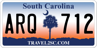 SC license plate ARQ712
